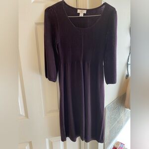 Ann Taylor Loft eggplant color sweater dress.  Size Small petite
